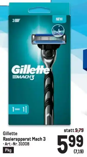 Metro Gillette Rasierklingen Mach3 Angebot