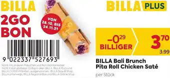 Billa Billa Bali Brunch Pita Roll Chicken Saté Angebot