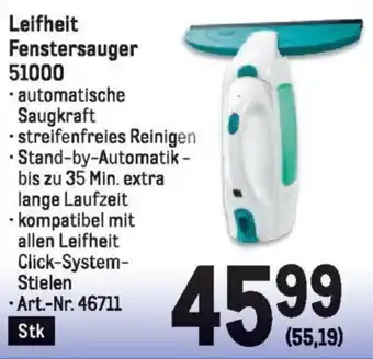 Metro Leifheit Fenstersauger 51000 Angebot