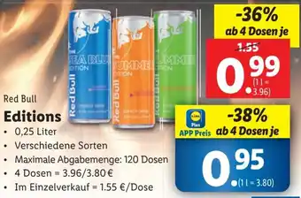 Lidl Red Bull Editions Angebot