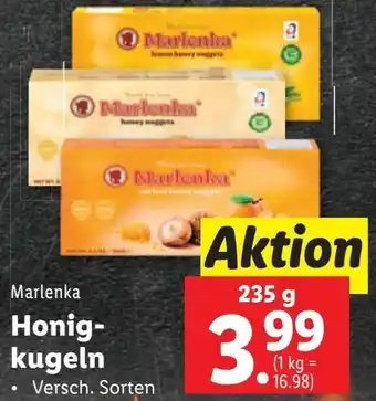 Lidl Marlenka Honig- kugeln 235g Angebot