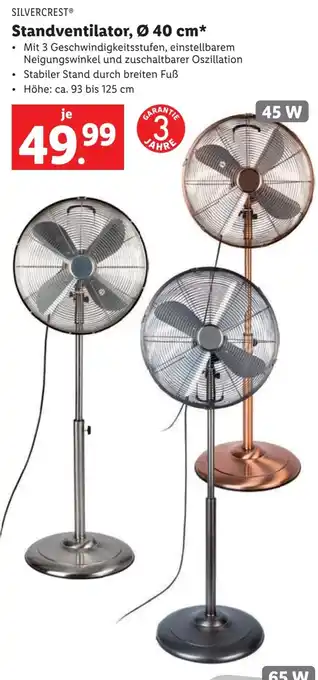 Lidl Standventilator Angebot