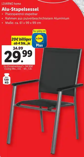 Lidl Alu-Stapelsessel Angebot