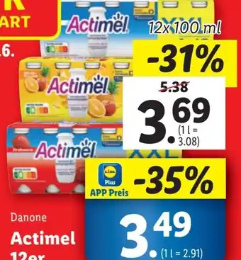 Lidl Danone Actimel 12er Angebot