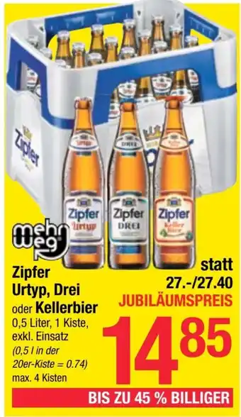 Maximarkt Zipfer Urtyp, Drei oder Kellerbier Angebot