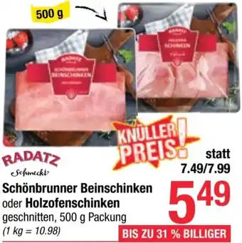 Maximarkt Schönbrunner Beinschinken oder Holzofenschinken Angebot