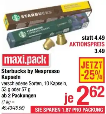 Maximarkt Starbucks by Nespresso Kapseln Angebot
