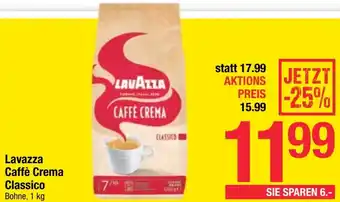 Maximarkt Lavazza Caffè Crema Classico Bohne, 1kg Angebot