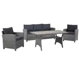 Möbelix Loungegarnitur 4-Teilig Lisabon aus Kunststoff mit Kissen Angebot