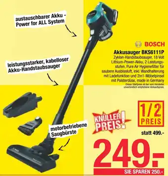 Maximarkt Akkusauger BKS6111P Angebot