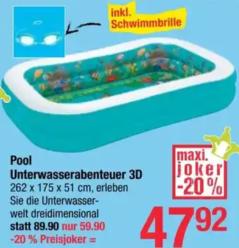 Maximarkt Pool Unterwasserabenteuer 3D Angebot
