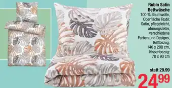 Maximarkt Rubin Satin Bettwäsche Angebot