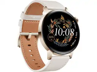 Media Markt Huawei Watch GT 3 Elegant 42mm Gold mit Lederarmband Smartwatch Angebot