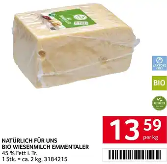 Transgourmet NATÜRLICH FÜR UNS BIO WIESENMILCH EMMENTALER Angebot