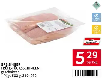 Transgourmet GREISINGER FRÜHSTÜCKSSCHINKEN Angebot