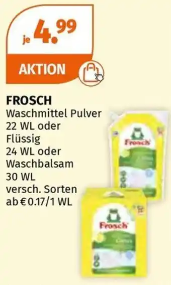 Müller FROSCH Waschmittel Pulver 22 WL oder Flüssig 24 WL oder Waschbalsam 30 WL Angebot