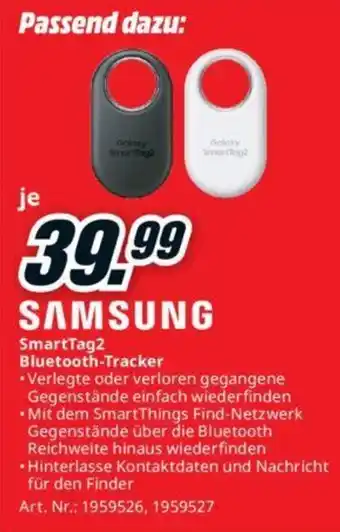 Media Markt SAMSUNG SmartTag2 Bluetooth-Tracker Angebot