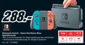 Media Markt Nintendo Switch - Neon-Rot/Neon-Blau Spielekonsole Angebot