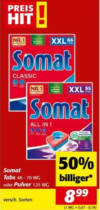 Nah&Frisch Somat Tabs 48 - 70 WG oder Pulver 125 WG Angebot