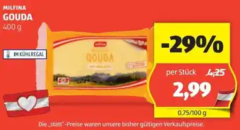 Hofer MILFINA GOUDA 400 g Angebot