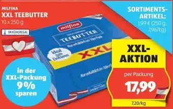 Hofer MILFINA XXL TEEBUTTER 10 x 250 g Angebot