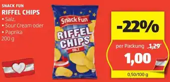 Hofer SNACK FUN RIFFEL CHIPS 200g Angebot