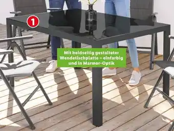 Lidl Florabest Aluminum Gartentisch 144x74x92 cm Angebot