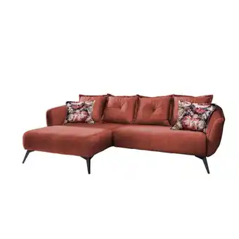 XXXLutz Ecksofa in Velours Koralle Angebot