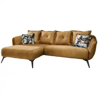 XXXLutz Ecksofa in Velours Gelb Angebot