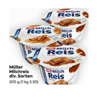 Billa Müller Milchreis div. Sorten BILLA 200 Gramm 1 Becher Angebot