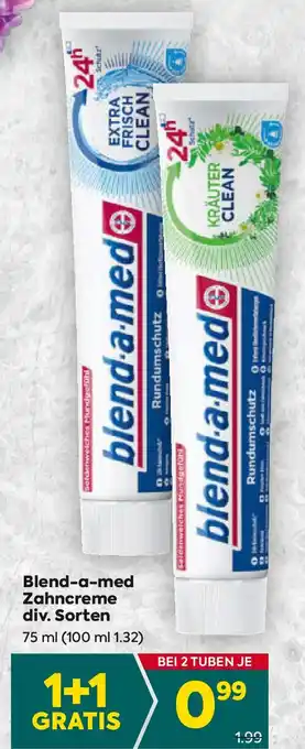 Billa Blend-a-med Zahncreme div. Sorten 75 ml Angebot