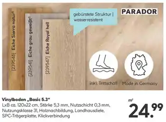 Hellweg Vinylboden Basic 5.3 Angebot