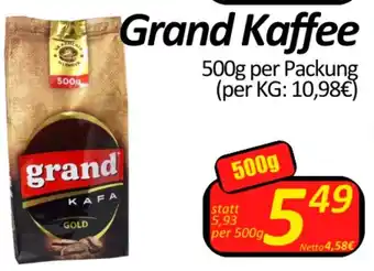 Wurstico Grand Kaffee 500g Angebot