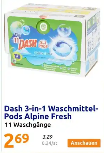 Action Dash 3-in-1 Waschmittel- Pods Alpine Fresh Angebot