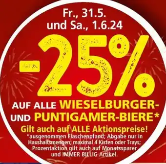 Spar ALLE WIESELBURGER- UND PUNTIGAMER-BIERE Angebot