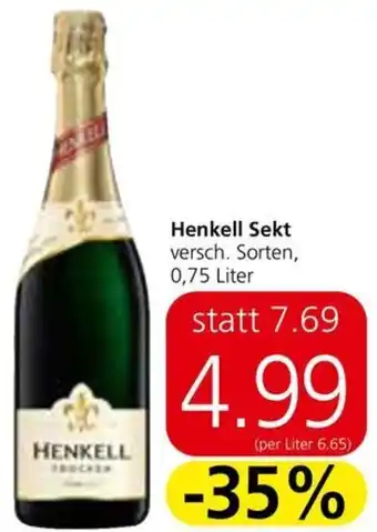 Spar Henkell Sekt 0.75 Liter Angebot