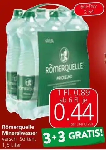 Spar Römerquelle Mineralwasser 1.5 Liter Angebot