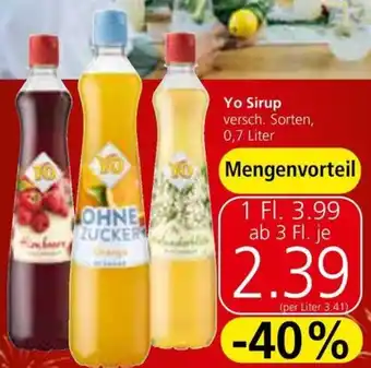 Spar YO Sirup 0.70 Liter Angebot