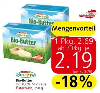 Spar Bio-Butter 250g Angebot