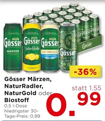 Unimarkt Gösser Märzen, NaturRadler, NaturGold oder BioStoff  0.5 l Angebot