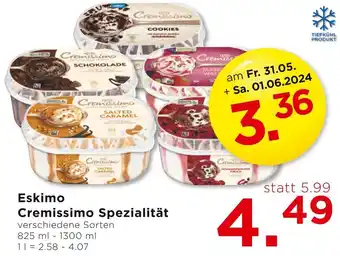 Unimarkt Eskimo Cremissimo Spezialität 825ml - 1300ml Angebot