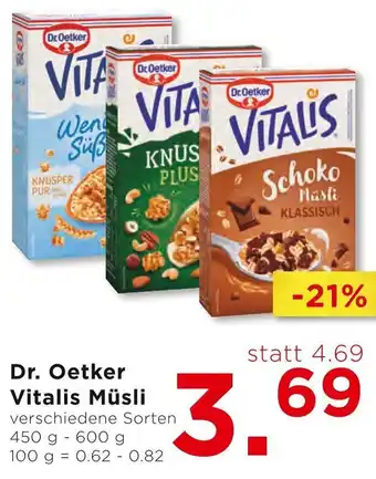 Unimarkt Dr. Oetker Vitalis Müsli Angebot