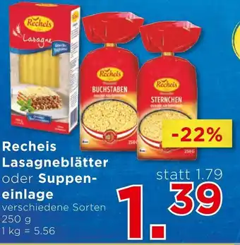 Unimarkt Recheis Lasagneblätter oder Suppen- einlage 250g Angebot