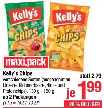 Maximarkt Kelly's Chips 130g - 150g Angebot