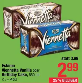 Maximarkt Eskimo Viennetta Vanilla oder Birthday Cake, 650 ml Angebot