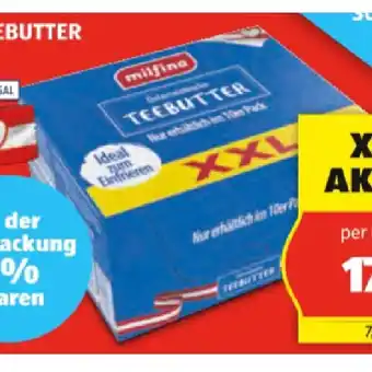 Hofer Milfina XXL Teebutter HOFER 10 Stück 1 Packung Angebot