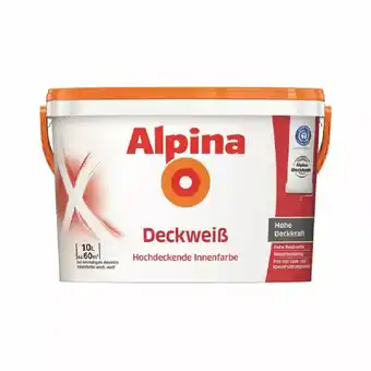 Hellweg Alpina Innenfarbe „Deckweiß“ 567523 HELLWEG 10 Liter 1 Packung Angebot