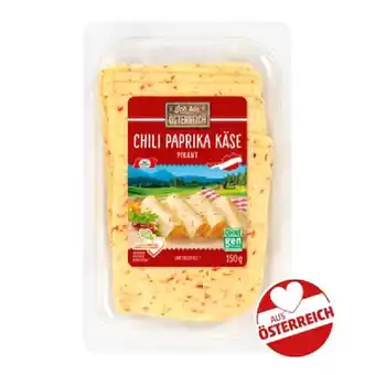 PENNY Ich bin Österreich Chili Paprika Käse Penny 150 Gramm 1 Packung Angebot