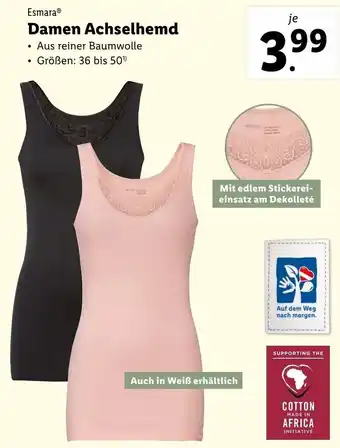 Lidl Esmara Damen Achselhemd 36 Bis 50 Angebot