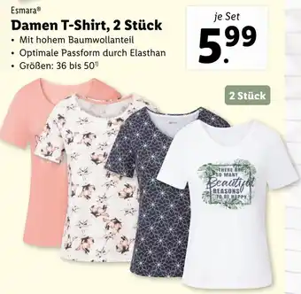Lidl Esmara Damen T-Shirt 2 Stück 36 Bis 50 Angebot
